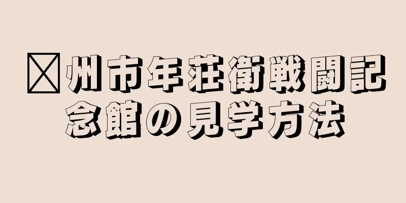 邳州市年荘衛戦闘記念館の見学方法