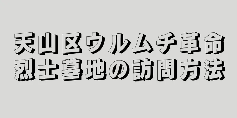 天山区ウルムチ革命烈士墓地の訪問方法
