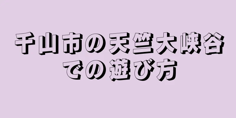 千山市の天竺大峡谷での遊び方