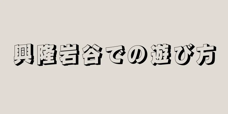 興隆岩谷での遊び方