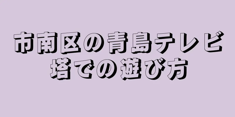 市南区の青島テレビ塔での遊び方