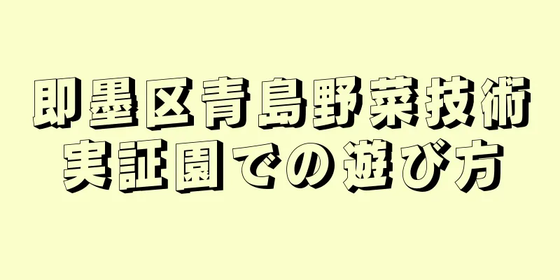 即墨区青島野菜技術実証園での遊び方