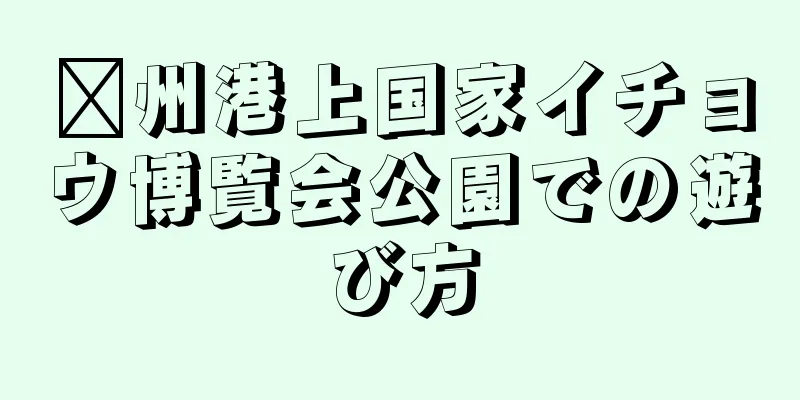 邳州港上国家イチョウ博覧会公園での遊び方