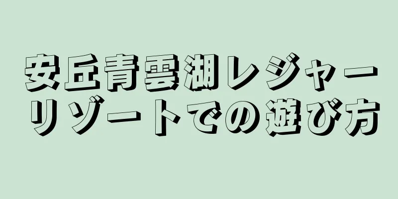 安丘青雲湖レジャーリゾートでの遊び方
