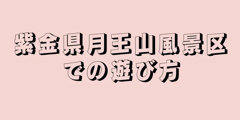 紫金県月王山風景区での遊び方