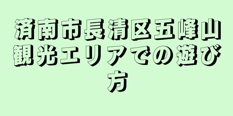 済南市長清区五峰山観光エリアでの遊び方