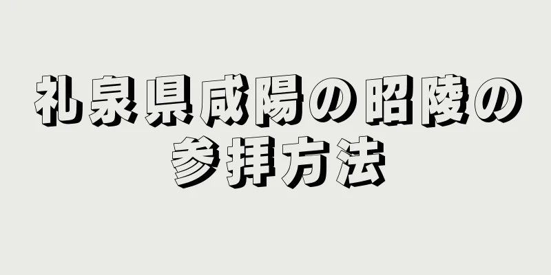 礼泉県咸陽の昭陵の参拝方法