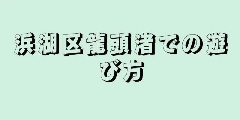 浜湖区龍頭渚での遊び方