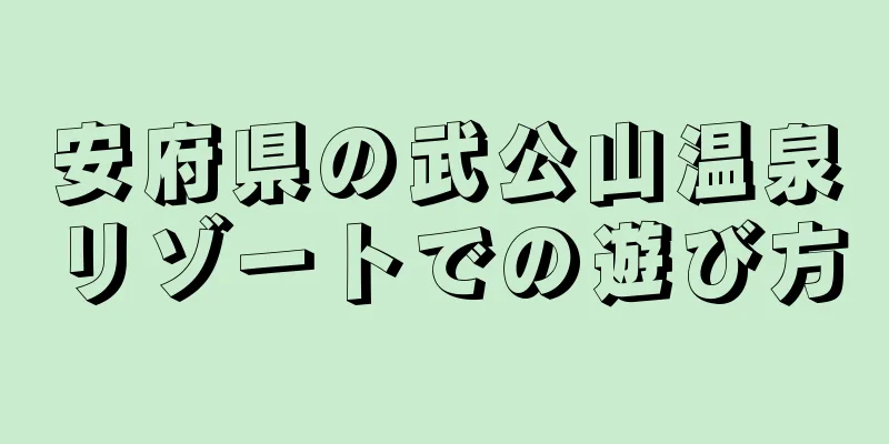 安府県の武公山温泉リゾートでの遊び方