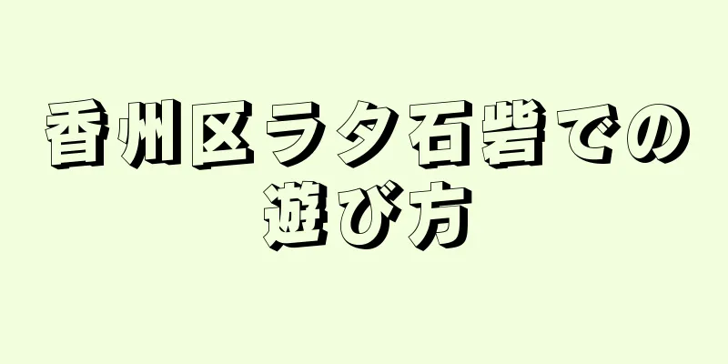 香州区ラタ石砦での遊び方