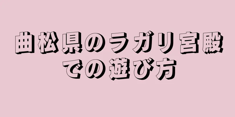 曲松県のラガリ宮殿での遊び方