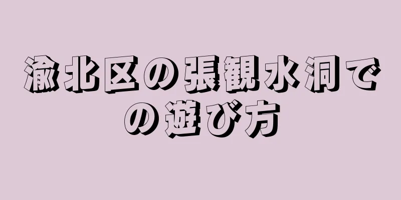 渝北区の張観水洞での遊び方