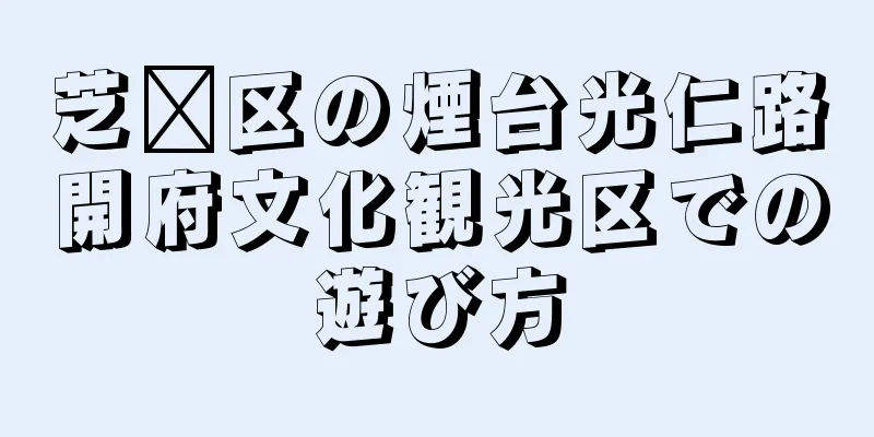芝罗区の煙台光仁路開府文化観光区での遊び方