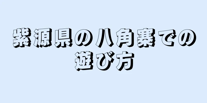 紫源県の八角寨での遊び方