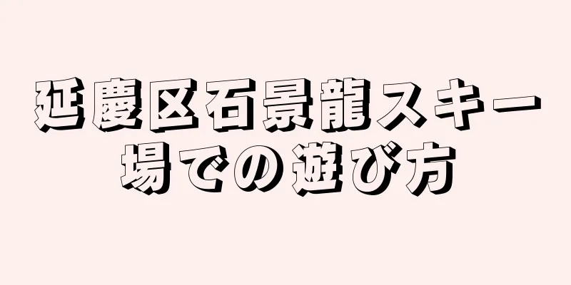 延慶区石景龍スキー場での遊び方