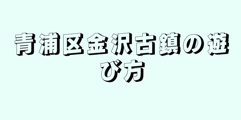 青浦区金沢古鎮の遊び方