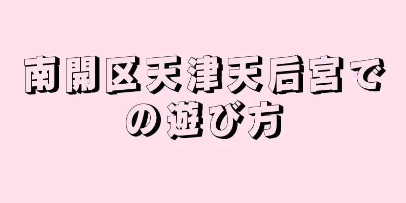 南開区天津天后宮での遊び方