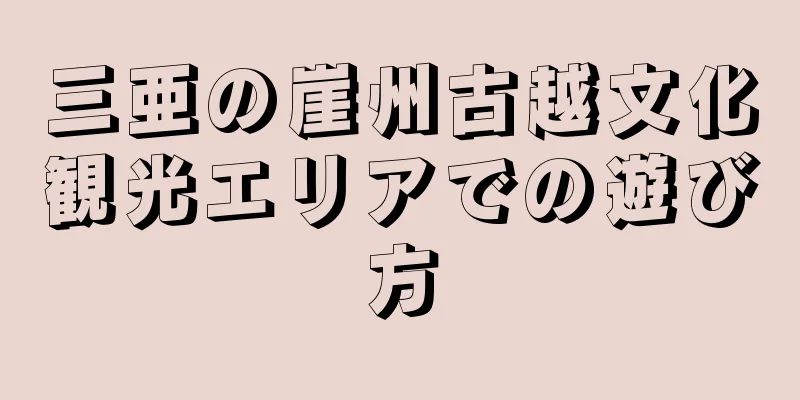 三亜の崖州古越文化観光エリアでの遊び方