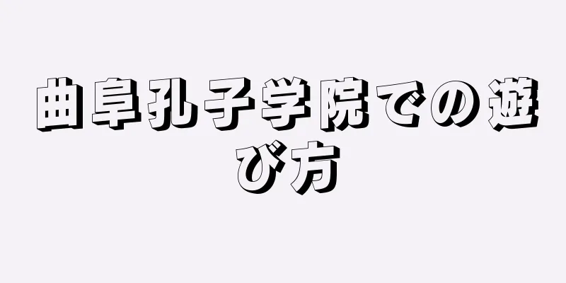 曲阜孔子学院での遊び方