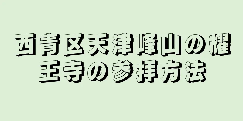 西青区天津峰山の耀王寺の参拝方法