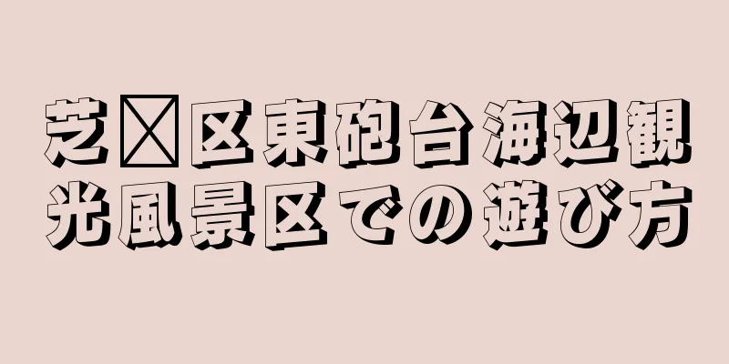 芝罗区東砲台海辺観光風景区での遊び方