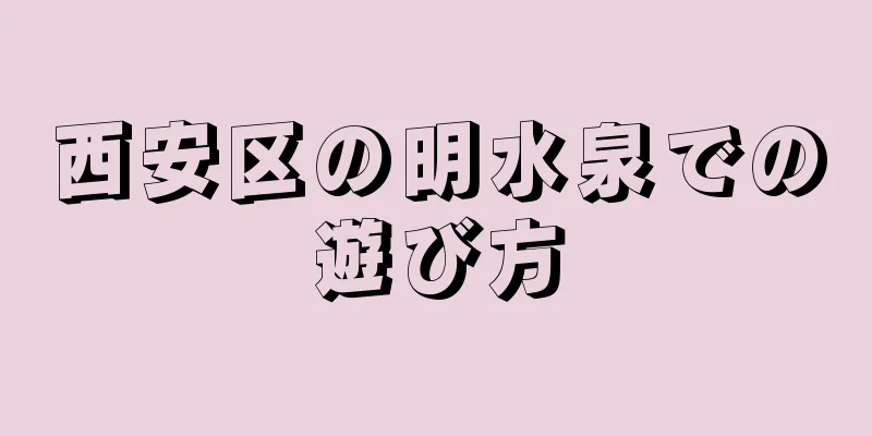 西安区の明水泉での遊び方