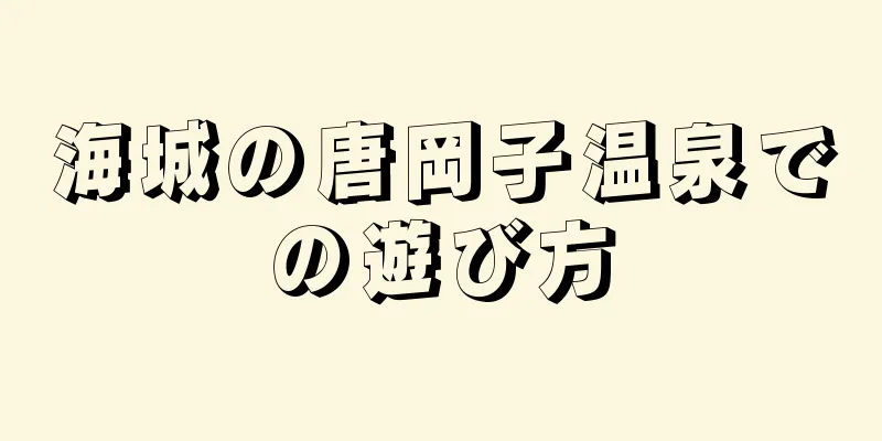 海城の唐岡子温泉での遊び方