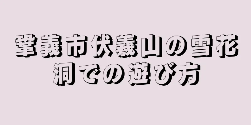 鞏義市伏羲山の雪花洞での遊び方