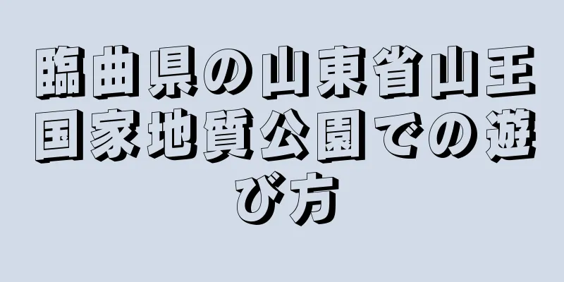 臨曲県の山東省山王国家地質公園での遊び方
