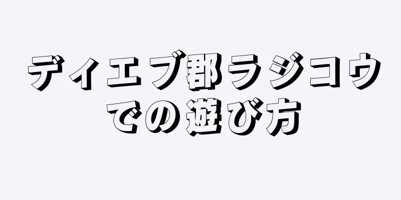 ディエブ郡ラジコウでの遊び方
