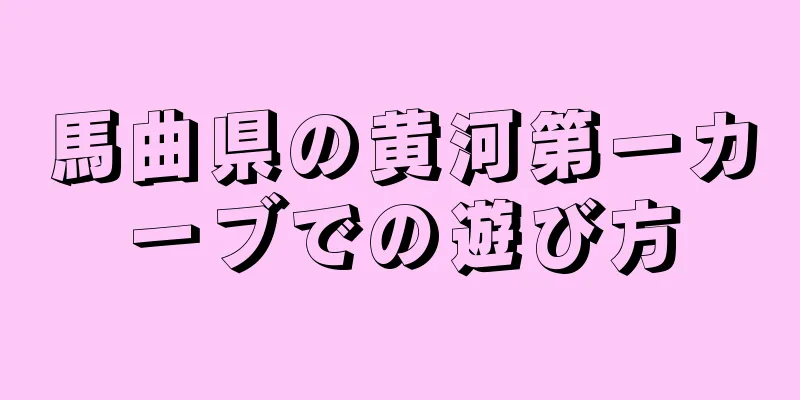 馬曲県の黄河第一カーブでの遊び方