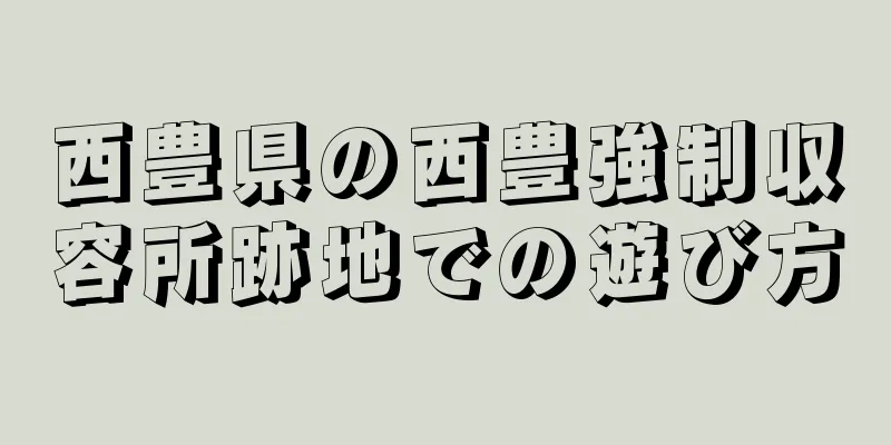 西豊県の西豊強制収容所跡地での遊び方