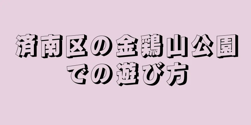 済南区の金鶏山公園での遊び方