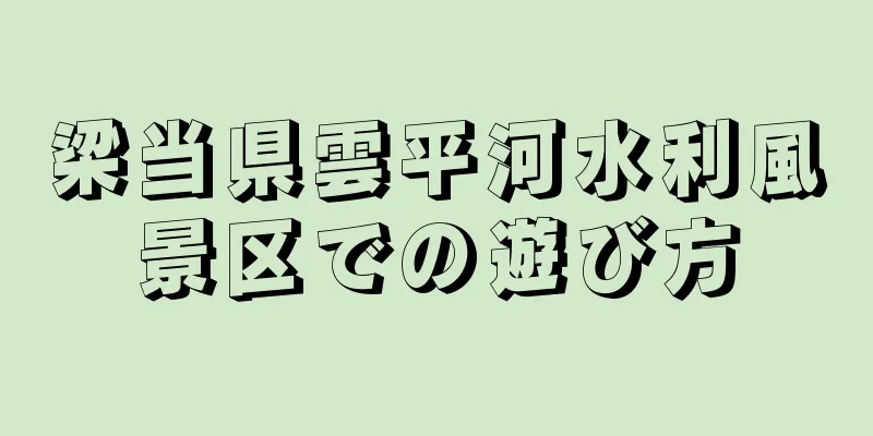 梁当県雲平河水利風景区での遊び方