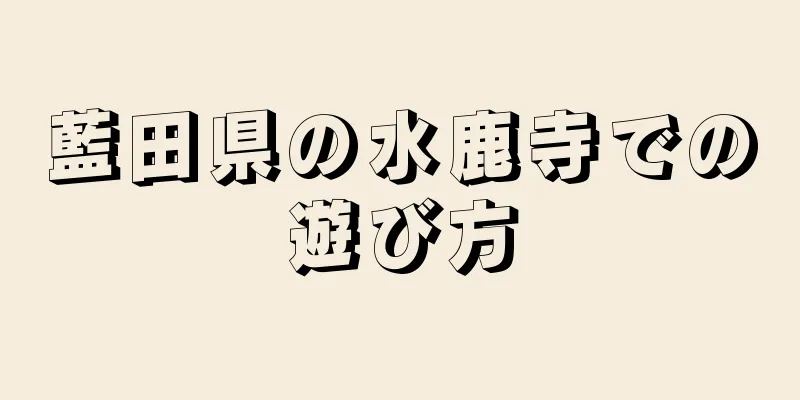 藍田県の水鹿寺での遊び方