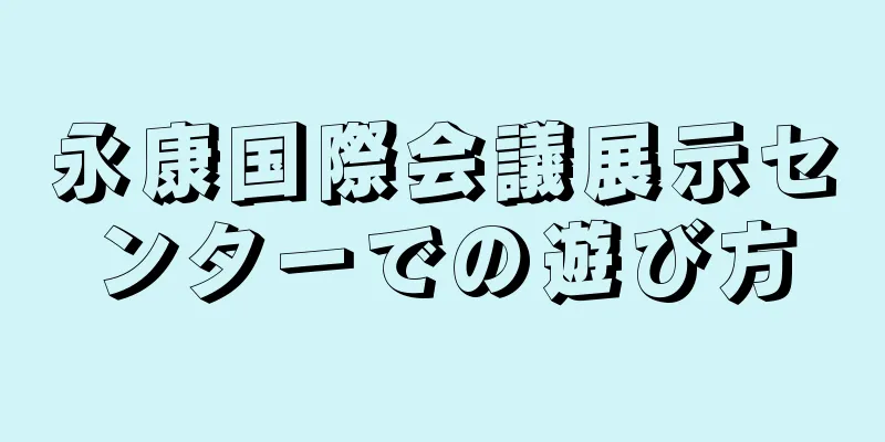 永康国際会議展示センターでの遊び方