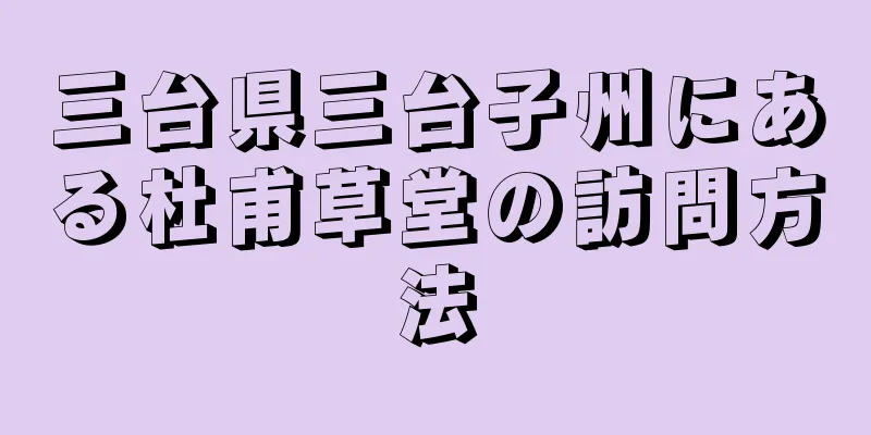 三台県三台子州にある杜甫草堂の訪問方法
