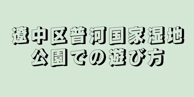 遼中区普河国家湿地公園での遊び方