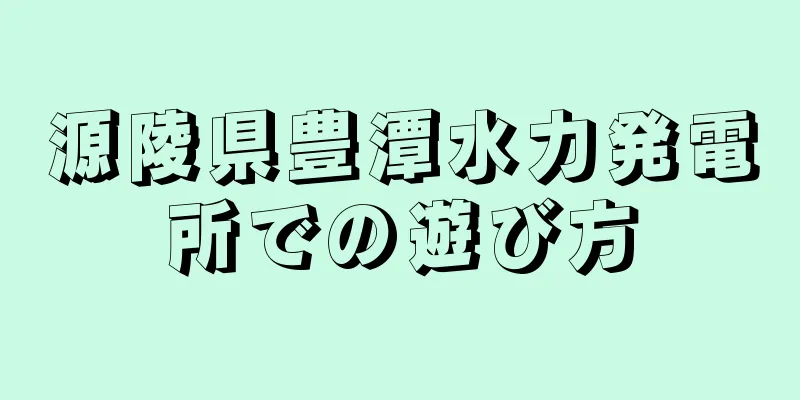 源陵県豊潭水力発電所での遊び方