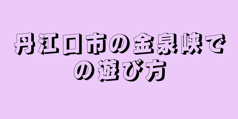 丹江口市の金泉峡での遊び方