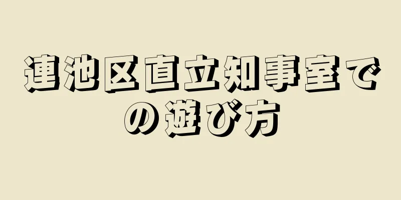 連池区直立知事室での遊び方