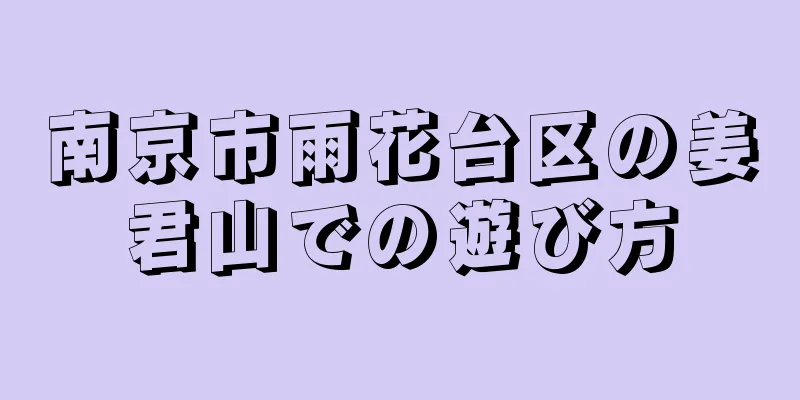 南京市雨花台区の姜君山での遊び方