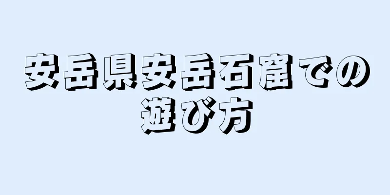 安岳県安岳石窟での遊び方