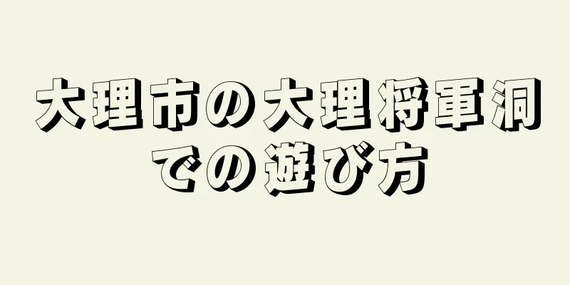 大理市の大理将軍洞での遊び方