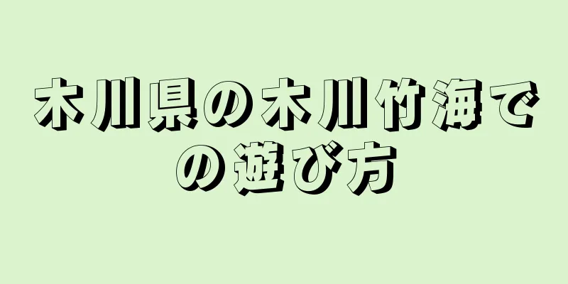木川県の木川竹海での遊び方