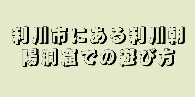 利川市にある利川朝陽洞窟での遊び方