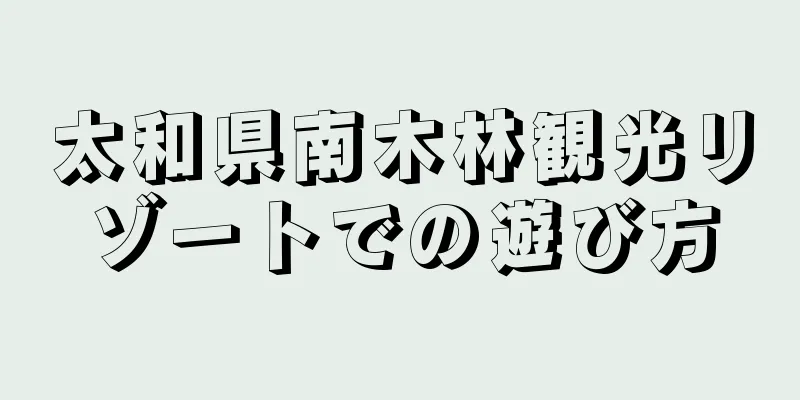 太和県南木林観光リゾートでの遊び方