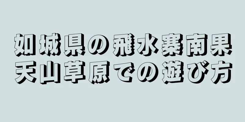 如城県の飛水寨南果天山草原での遊び方