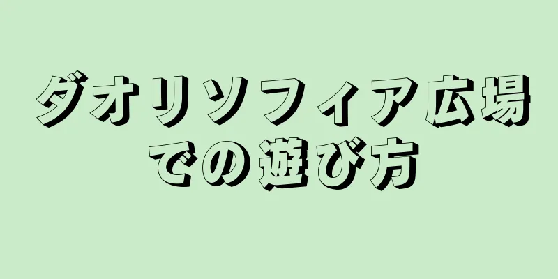 ダオリソフィア広場での遊び方