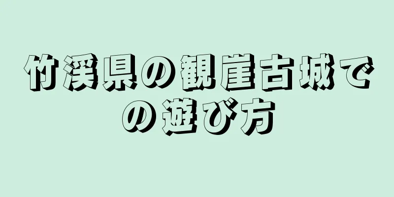 竹渓県の観崖古城での遊び方